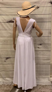 Long White Dress with Lining - Ipanema